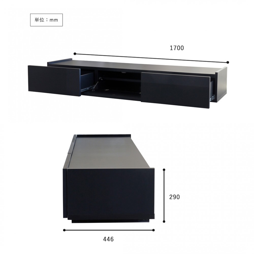 TG-1113589　テレビボード［１７０］［ブラック］